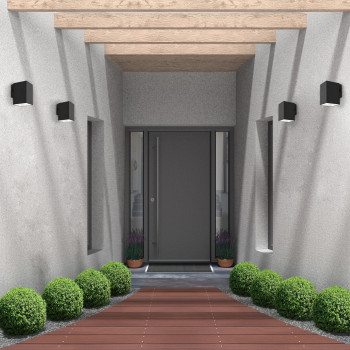 Rábalux Urfa fekete LED kültéri fali lámpa (RAB-77156) LED 1 izzós IP65