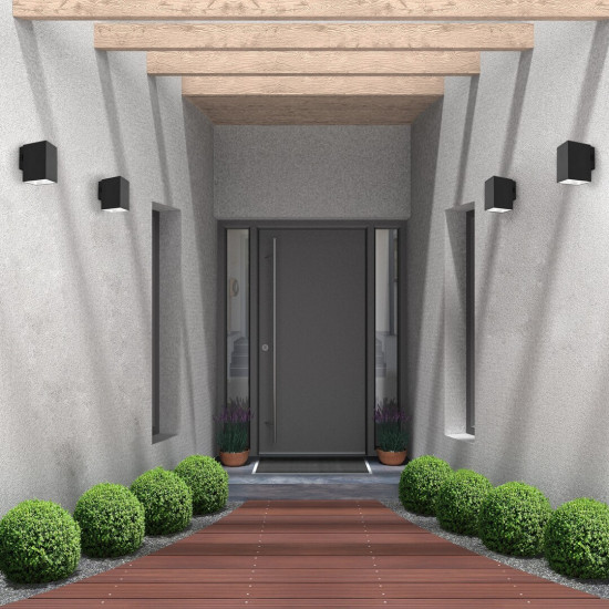 Rábalux Urfa fekete LED kültéri fali lámpa (RAB-77156) LED 1 izzós IP65