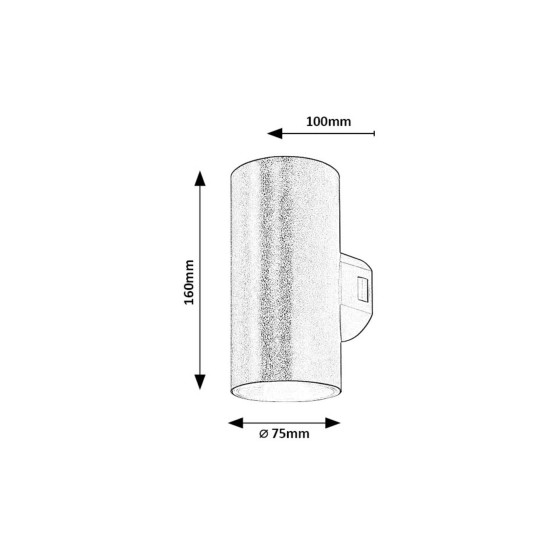 Rábalux Urfa fehér LED kültéri fali lámpa (RAB-77162) LED 1 izzós IP65