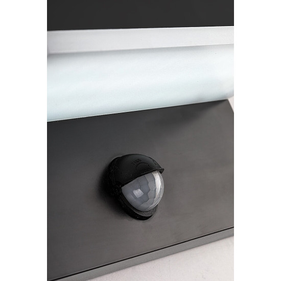 Rábalux Zaragoza fekete mozgásérzékelős LED kültéri fali lámpa (RAB-77115) LED 1 izzós IP54