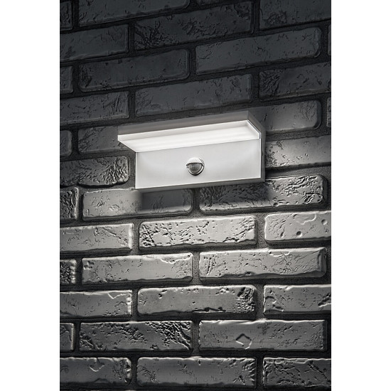 Rábalux Zaragoza fehér mozgásérzékelős LED kültéri fali lámpa (RAB-77116) LED 1 izzós IP54