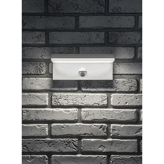 Rábalux Zaragoza fehér mozgásérzékelős LED kültéri fali lámpa (RAB-77116) LED 1 izzós IP54