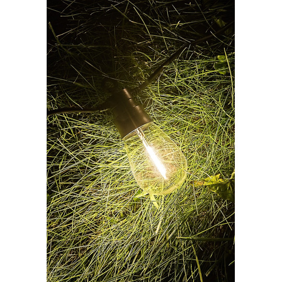 Rábalux Zirc fekete kültéri napelemes LED fényfüzér (RAB-77165) LED 1 izzós IP44