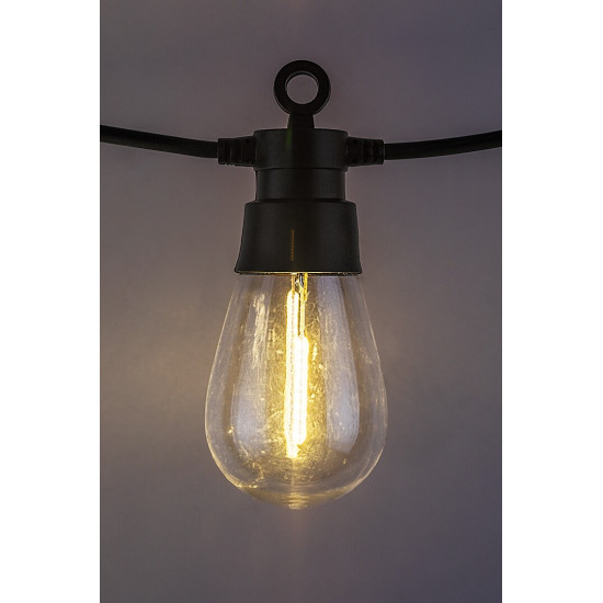 Rábalux Zirc fekete kültéri napelemes LED fényfüzér (RAB-77165) LED 1 izzós IP44