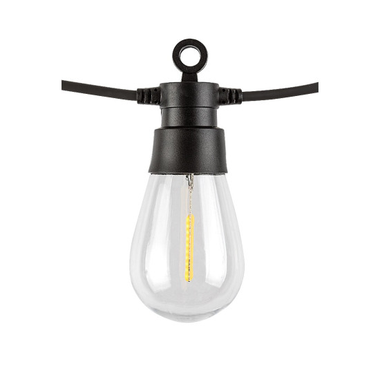 Rábalux Zirc fekete kültéri napelemes LED fényfüzér (RAB-77165) LED 1 izzós IP44