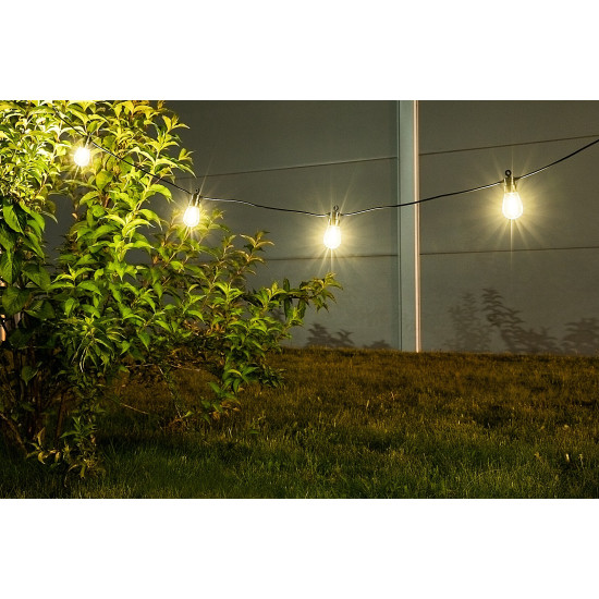 Rábalux Zirc fekete kültéri napelemes LED fényfüzér (RAB-77165) LED 1 izzós IP44