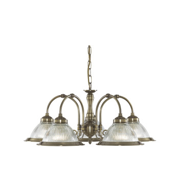 Searchlight American Diner sárgaréz csillár (SL-9345-5) E27 5 izzós IP20