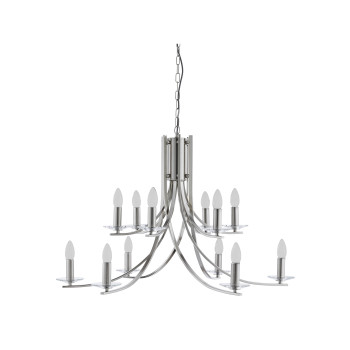 Searchlight Ascona ezüst csillár (SL-41612-12SS) E14 12 izzós IP20