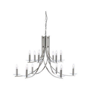 Searchlight Ascona ezüst csillár (SL-41612-12SS) E14 12 izzós IP20