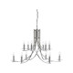 Searchlight ASCONA ezüst csillár (SL-41612-12SS) E14 12 izzós