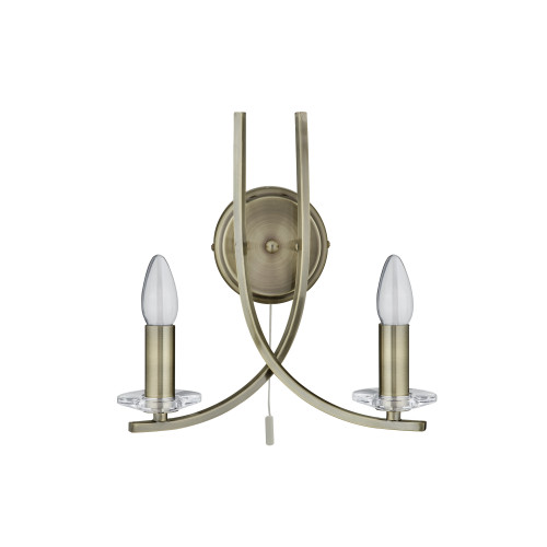 Searchlight Ascona sárgaréz falikar (SL-4162-2AB) E14 2 izzós IP20