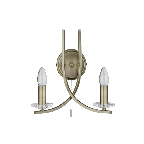 Searchlight Ascona sárgaréz falikar (SL-4162-2AB) E14 2 izzós IP20