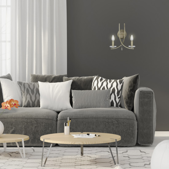 Searchlight Ascona sárgaréz falikar (SL-4162-2AB) E14 2 izzós IP20