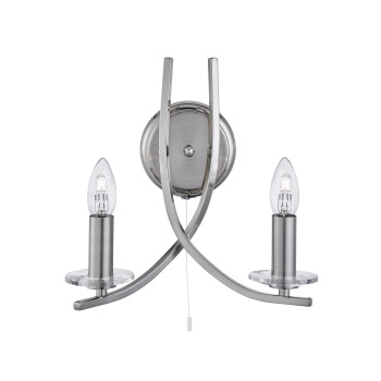 Searchlight Ascona ezüst falikar (SL-4162-2SS) E14 2 izzós IP20