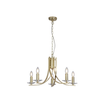 Searchlight Ascona sárgaréz csillár (SL-4165-5SB) E14 5 izzós IP20