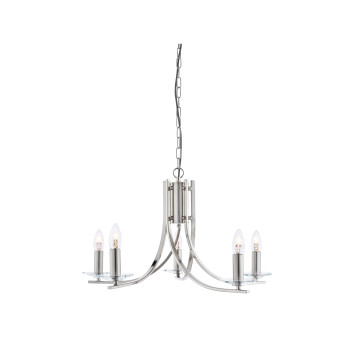 Searchlight Ascona ezüst csillár (SL-4165-5SS) E14 5 izzós IP20