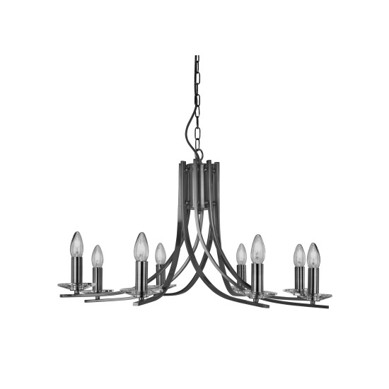 Searchlight ASCONA ezüst csillár (SL-4168-8SS) E14 8 izzós