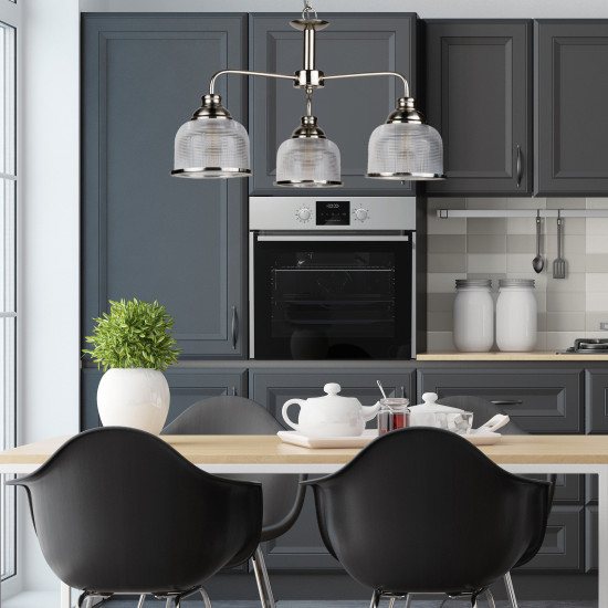 Searchlight BISTRO II ezüst csillár (SL-1683-3SS) E27 3 izzós