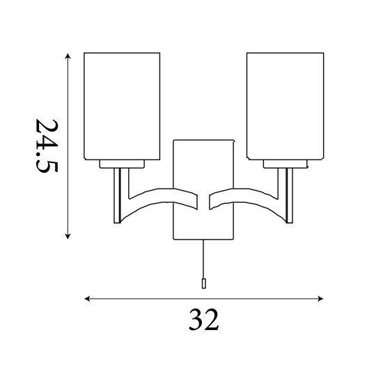 Searchlight GINA króm falikar (SL-4992-2CC) E27 2 izzós