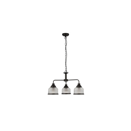 Searchlight Highworth fekete-átlátszó csillár (SL-1683-3BK) E27 3 izzós IP20