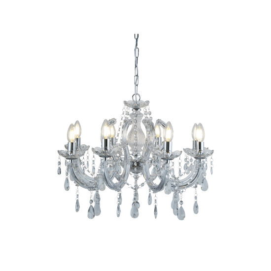 Searchlight Marie Therese ezüst csillár (SL-399-8) E14 8 izzós