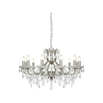 Searchlight Paris ezüst-átlátszó csillár (SL-87312-12SS) E14 12 izzós IP20