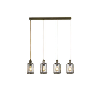 Searchlight Pipes sárgaréz függesztett lámpa (SL-1164-4AB) E27 4 izzós IP20