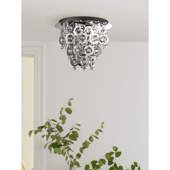 Searchlight Polaris króm mennyezeti lámpa (SL-0573-3CC) E14 3 izzós IP20