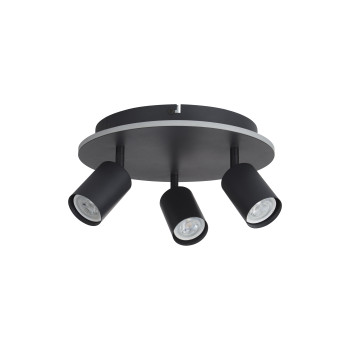 Searchlight San Diego fekete-fehér LED mennyezeti spotlámpa (SL-77230-3BK) GU10+LED 3 izzós IP20
