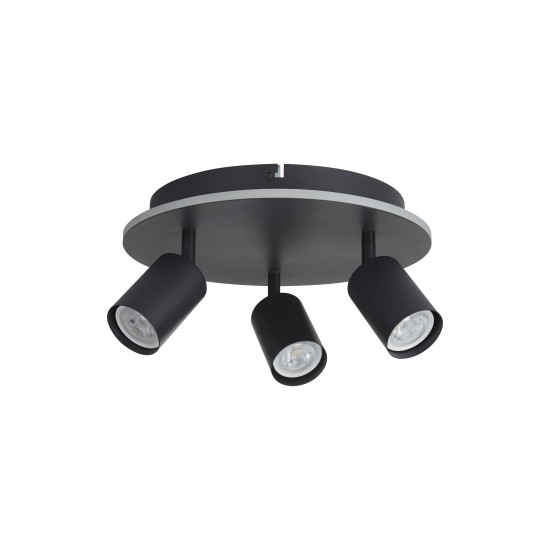 Searchlight San Diego fekete-fehér LED mennyezeti spotlámpa (SL-77230-3BK) GU10+LED 3 izzós IP20