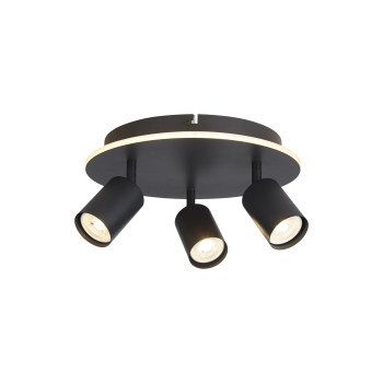 Searchlight San Diego fekete-fehér LED mennyezeti spotlámpa (SL-77230-3BK) GU10+LED 3 izzós IP20