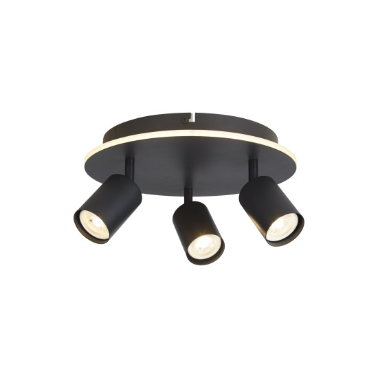 Searchlight San Diego fekete-fehér LED mennyezeti spotlámpa (SL-77230-3BK) GU10+LED 3 izzós IP20
