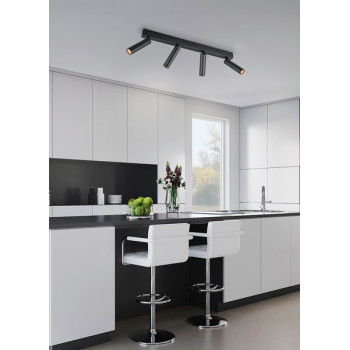 Trio Ambala fekete LED mennyezeti spotlámpa (TRI-849210432) LED 4 izzós IP20