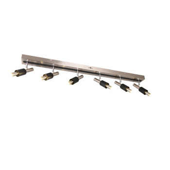 Trio Ikaris matt nikkel-fekete LED mennyezeti spotlámpa (TRI-855310607) LED 6 izzós IP20