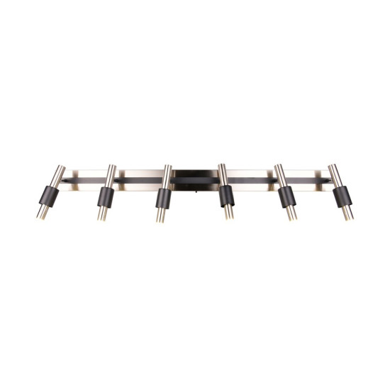 Trio Ikaris matt nikkel-fekete LED mennyezeti spotlámpa (TRI-855310607) LED 6 izzós IP20
