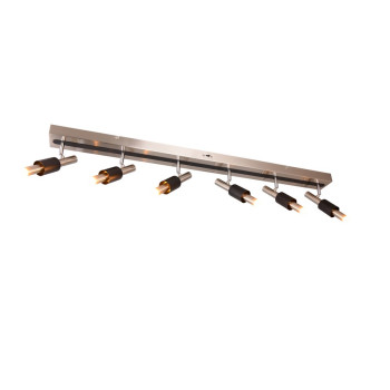 Trio Ikaris matt nikkel-fekete LED mennyezeti spotlámpa (TRI-855310607) LED 6 izzós IP20