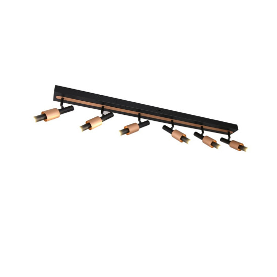 Trio Ikaris fekete-kávé LED mennyezeti spotlámpa (TRI-855310632) LED 6 izzós IP20
