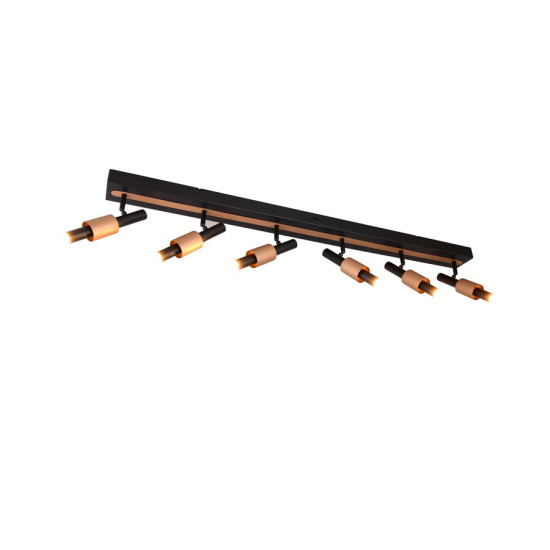 Trio Ikaris fekete-kávé LED mennyezeti spotlámpa (TRI-855310632) LED 6 izzós IP20