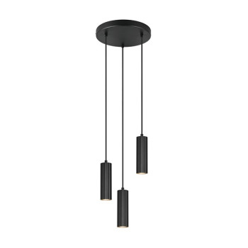 Trio Soka matt fekete függesztett lámpa (TRI-367730332) GU10 3 izzós IP20