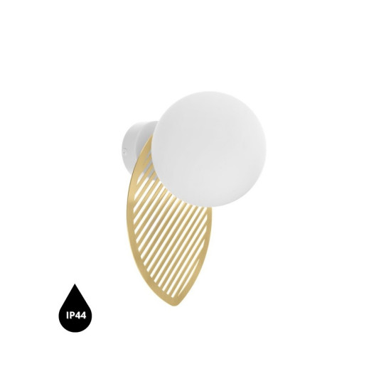 UMMO Lighting Fyllo  sárgaréz-fehér vízvédett fali lámpa (UMM-FYB130S0) G9 1 izzós IP44