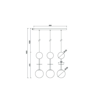 UMMO Lighting Oio  fehér függesztett lámpa (UMM-OIL311P0) G9 3 izzós IP20