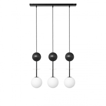 UMMO Lighting Oio  fekete-fehér függesztett lámpa (UMM-OIL332P0) G9 3 izzós IP20