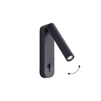 Viokef Abriel fekete LED falikar (VIO-4329300) LED 1 izzós IP20