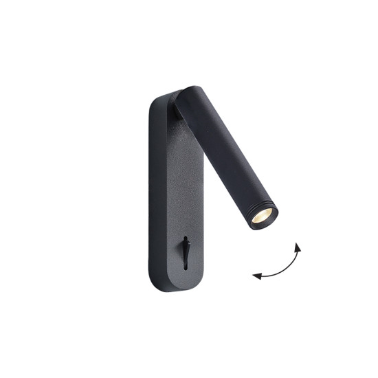 Viokef Abriel fekete LED falikar (VIO-4329300) LED 1 izzós IP20
