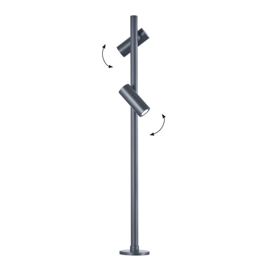 Viokef Aruba sötétszürke LED kültéri állólámpa (VIO-4349500) LED 1 izzós IP65