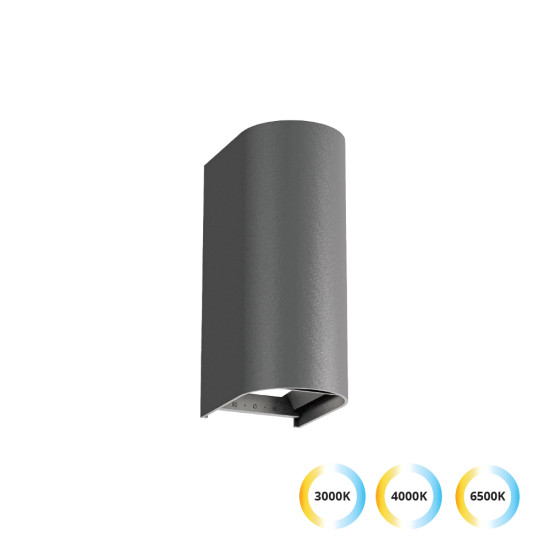 Viokef Azores sötétszürke LED kültéri falikar (VIO-4310001) LED 1 izzós IP65