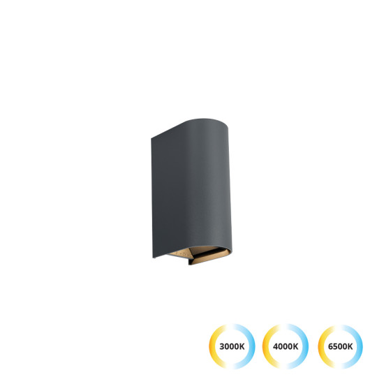 Viokef Azores sötétszürke LED kültéri falikar (VIO-4343001) LED 1 izzós IP65