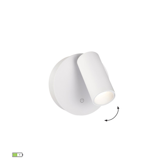 Viokef Catalina fehér újratölthető LED fali olvasólámpa (VIO-4349600) LED 1 izzós IP20