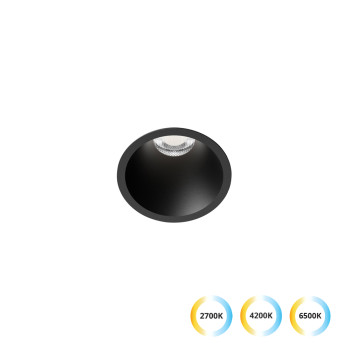 Viokef Dylan fekete LED mennyezetbe építhető lámpa (VIO-4311101) LED 1 izzós IP20