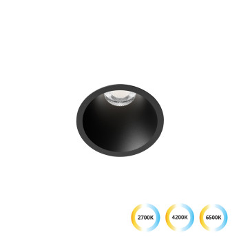 Viokef Dylan fekete LED mennyezetbe építhető lámpa (VIO-4311201) LED 1 izzós IP20